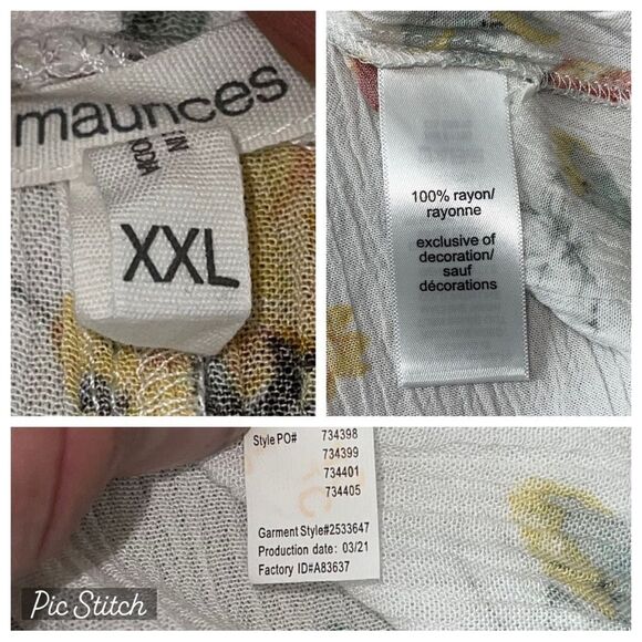 Maurice’s White Fruit Smocked Neck Top - Picture 11 of 11
